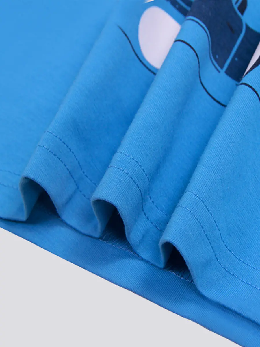 Blue Kids T-Shirt Spot Design 2025 Summer Boys Cotton - Image 6