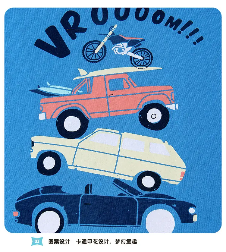 Blue Kids T-Shirt Spot Design 2025 Summer Boys Cotton — feature 8