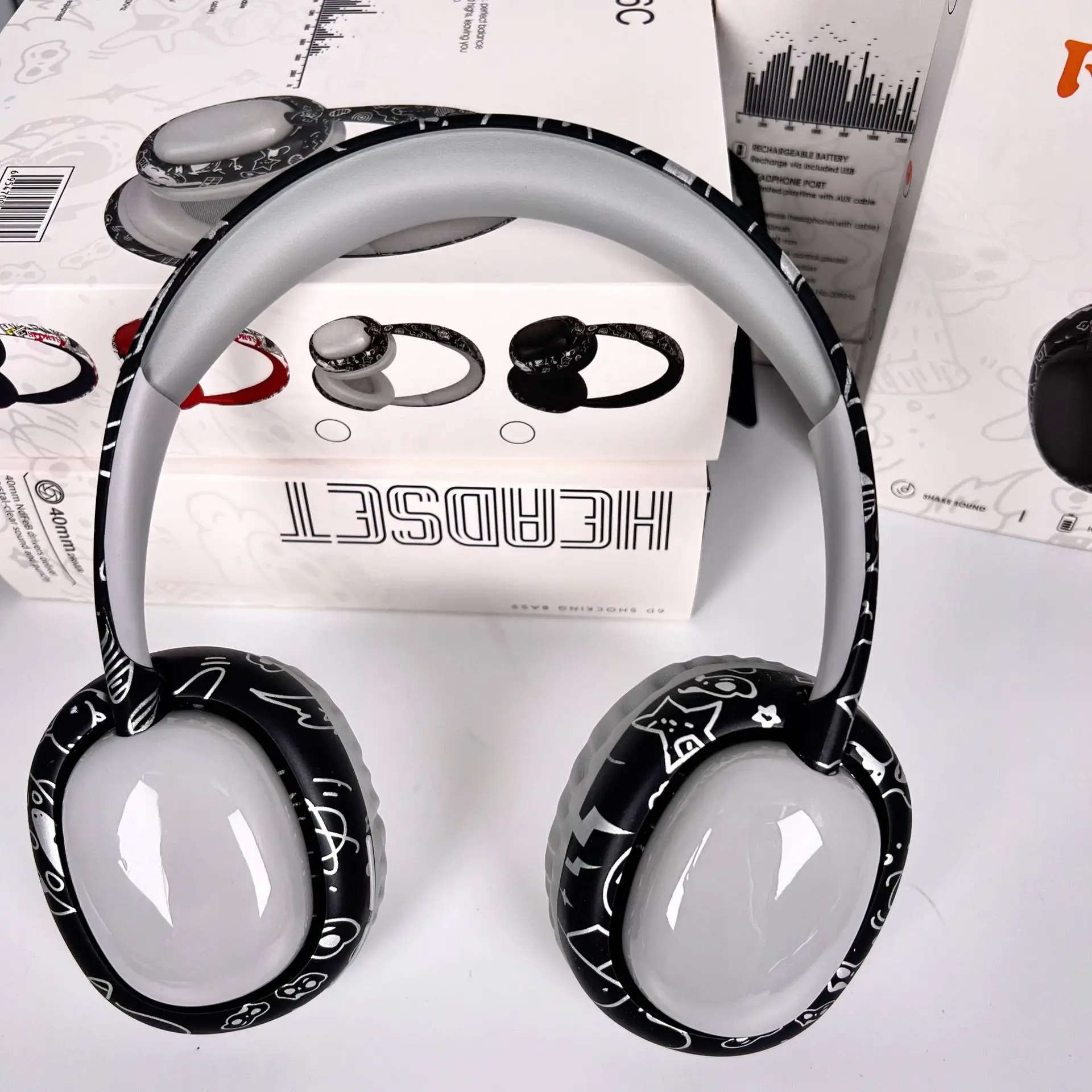 Red Bluetooth Headset for Huawei Phone - Image 4