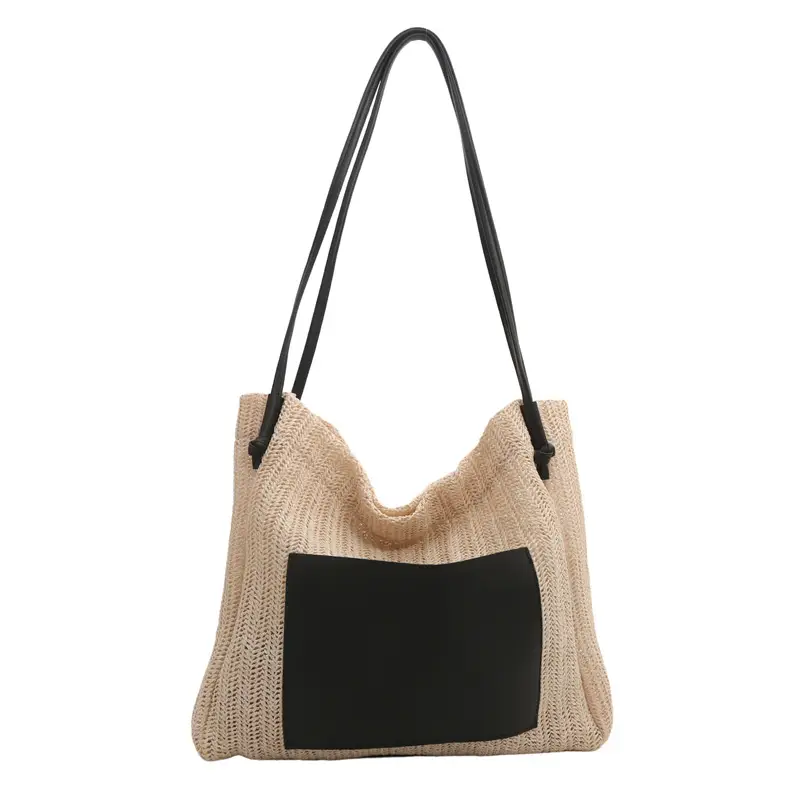 Ins Vintage Woven Tote Bag Shoulder Bag Large Capacity - Image 9