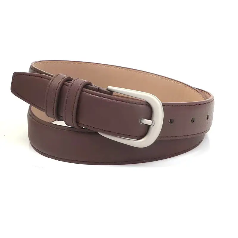 Black Leather Belt with Silver Buckle for Women — feature 12