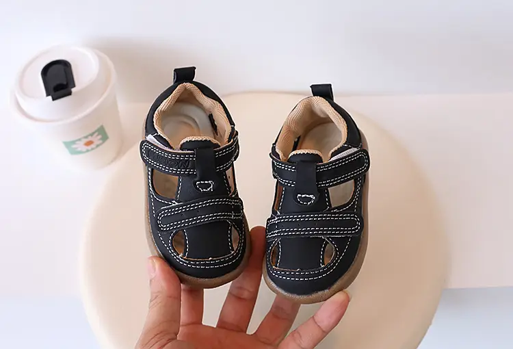Baby Shoes Summer New Girls' Toe Sandals Machine Shoes All-match Boys' Soft Sole Toe Kick-proof Toddler Shoes — feature 12