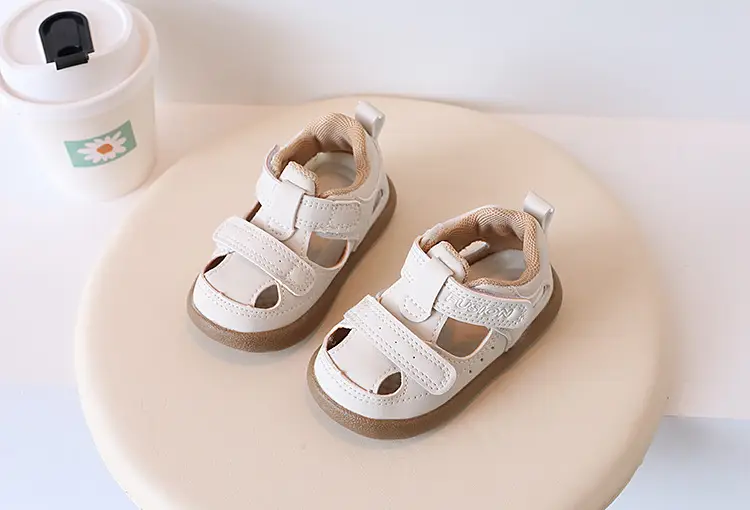 Baby Shoes Summer New Girls' Toe Sandals Machine Shoes All-match Boys' Soft Sole Toe Kick-proof Toddler Shoes — feature 14