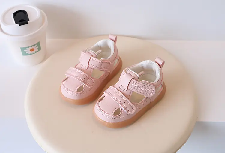 Baby Shoes Summer New Girls' Toe Sandals Machine Shoes All-match Boys' Soft Sole Toe Kick-proof Toddler Shoes — feature 4