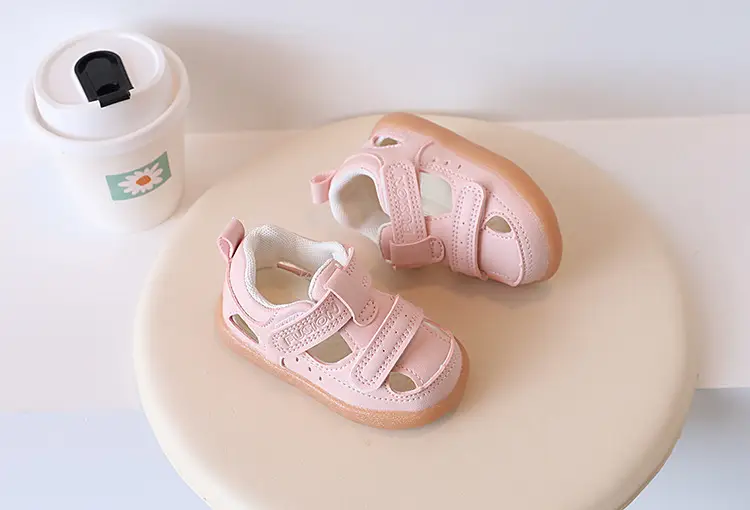 Baby Shoes Summer New Girls' Toe Sandals Machine Shoes All-match Boys' Soft Sole Toe Kick-proof Toddler Shoes — feature 5
