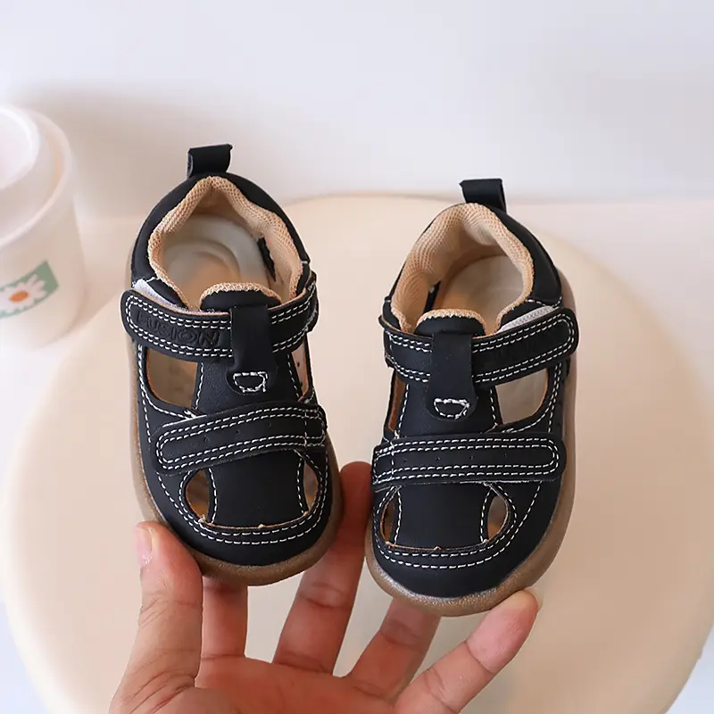 Baby Shoes Summer New Girls' Toe Sandals Machine Shoes All-match Boys' Soft Sole Toe Kick-proof Toddler Shoes - Image 2