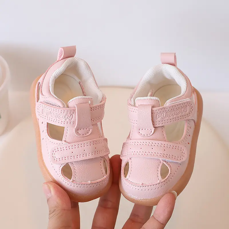 Baby Shoes Summer New Girls' Toe Sandals Machine Shoes All-match Boys' Soft Sole Toe Kick-proof Toddler Shoes - Image 3