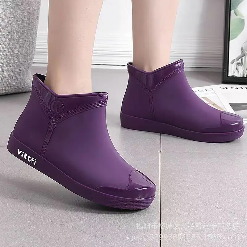 Women's Waterproof Low-Top Rain Boots Winter