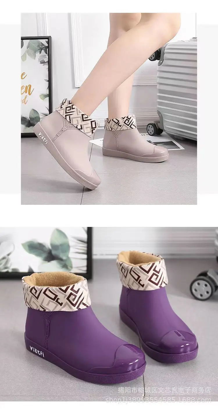 Women's Waterproof Low-Top Rain Boots Winter — feature 16