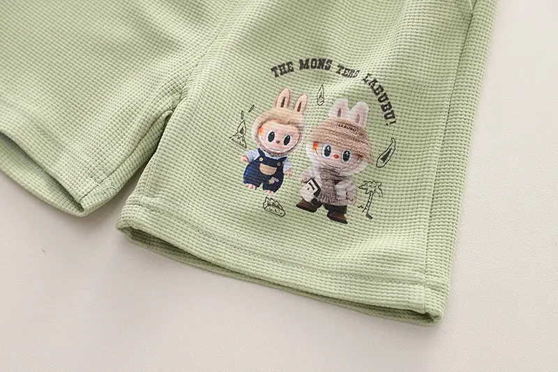 Kids Green Short Sleeve T-Shirt & Shorts Set — feature 12