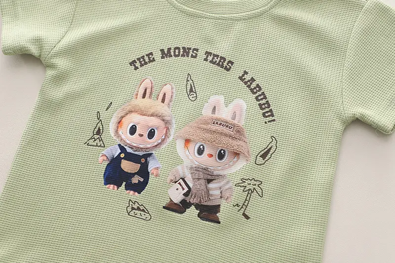 Kids Green Short Sleeve T-Shirt & Shorts Set — feature 7