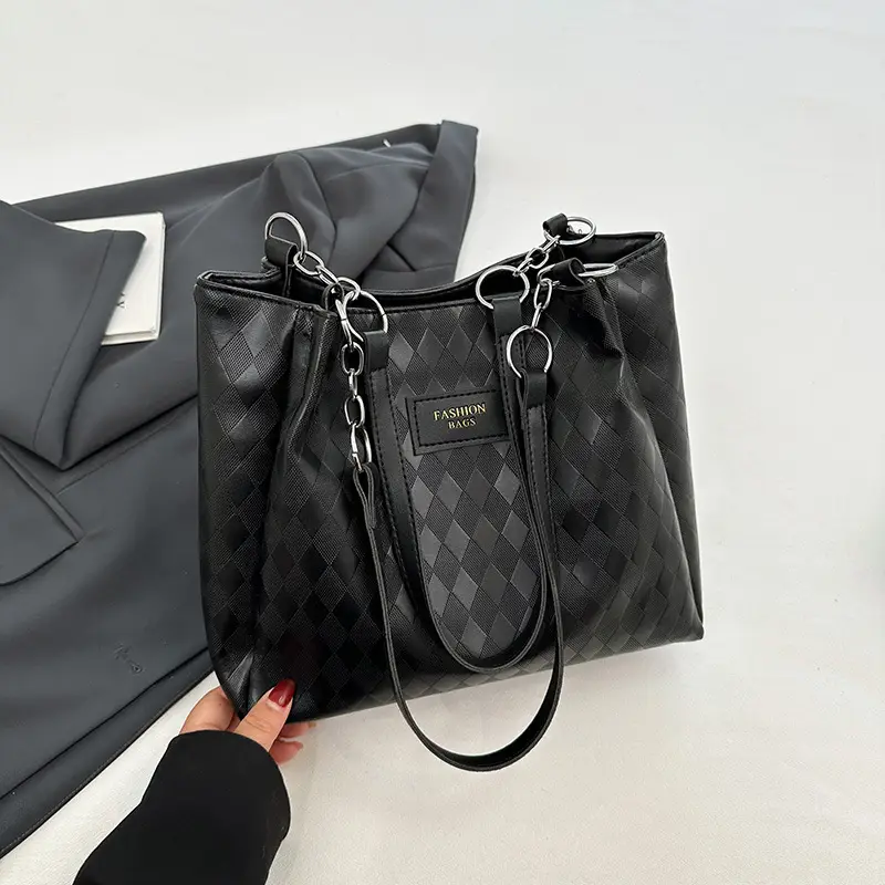 Large Capacity Women's Textured Shoulder Bag 2024 - Image 3