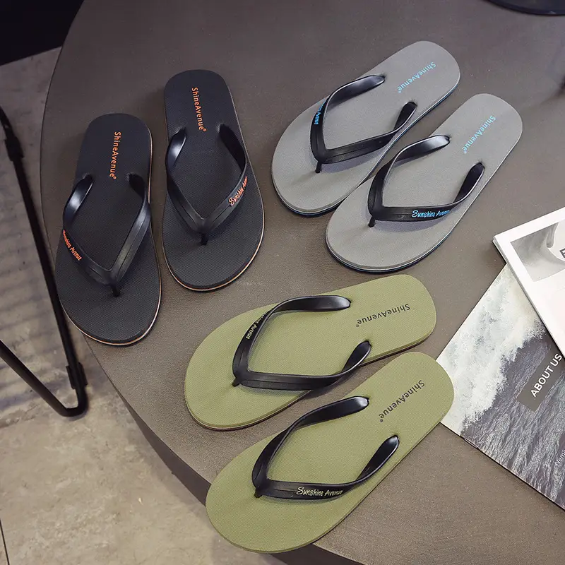 Summer fashion students casual outdoor wear seaside holiday non-slip home waterproof soft bottom simple wholesale flip-flops