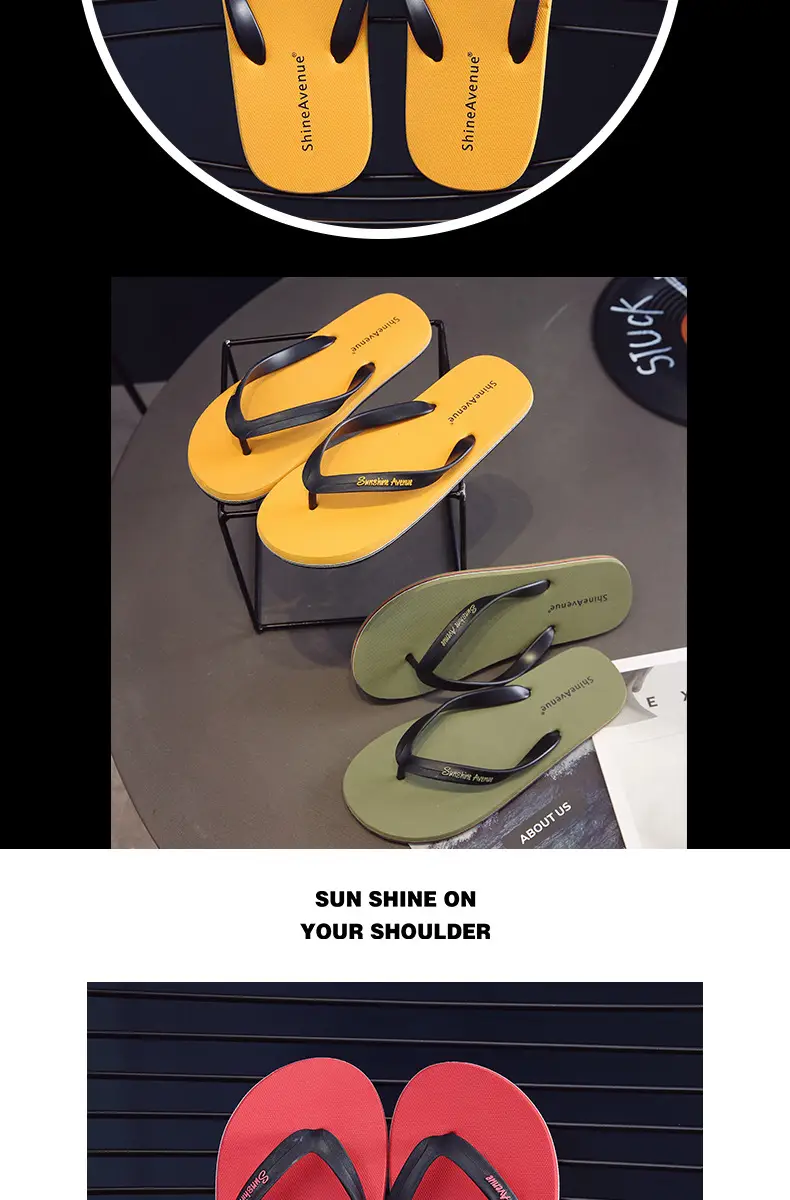 Summer fashion students casual outdoor wear seaside holiday non-slip home waterproof soft bottom simple wholesale flip-flops — feature 11