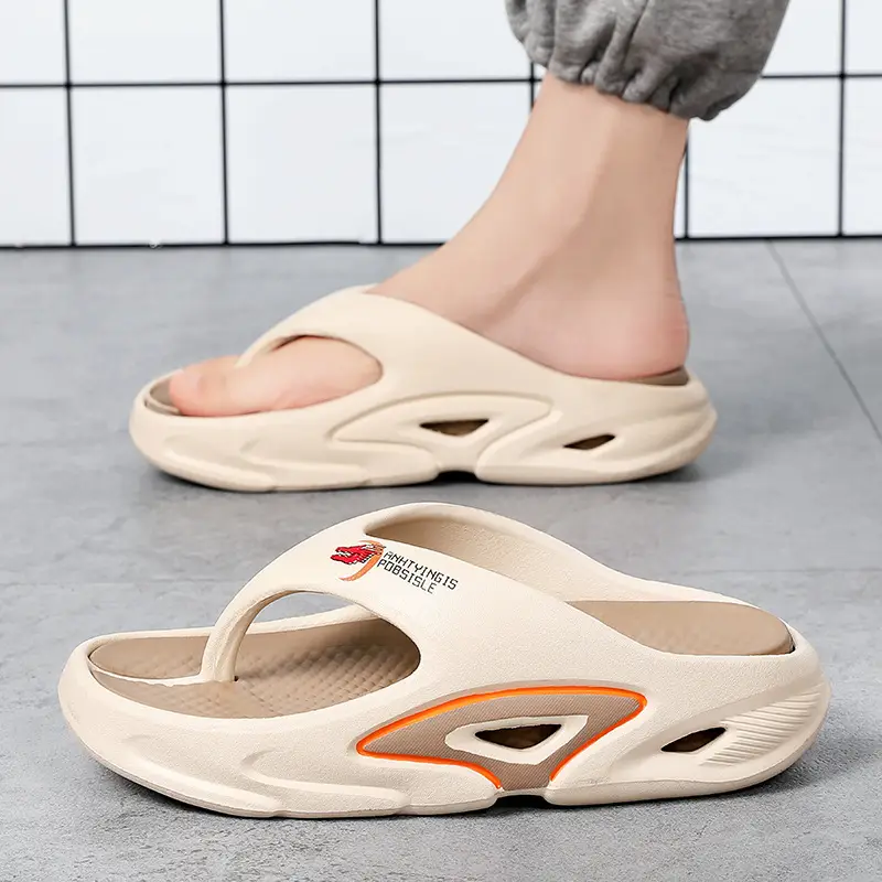 Summer Thick Sole Slip-resistant Anti-slip Flip-flops Men's Outer Wear Clip-legged EVA Slippers Couple's Personalized Beach Sandals for Men - Image 8