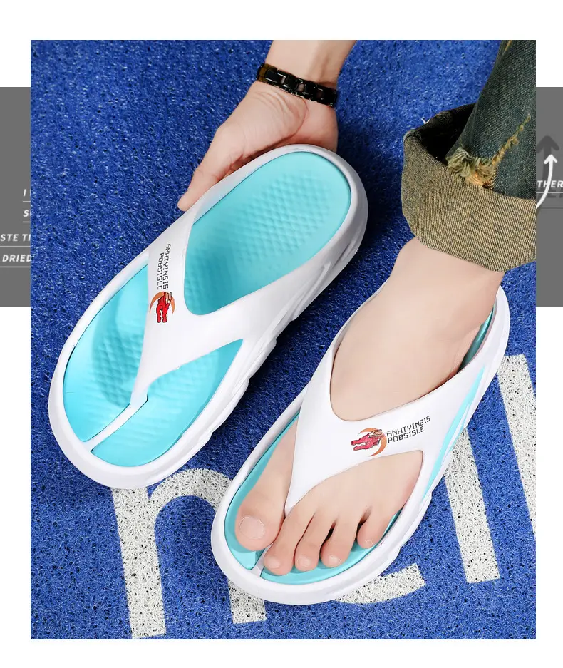 Summer Thick Sole Slip-resistant Anti-slip Flip-flops Men's Outer Wear Clip-legged EVA Slippers Couple's Personalized Beach Sandals for Men — feature 13