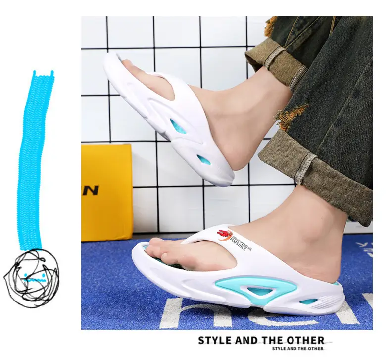 Summer Thick Sole Slip-resistant Anti-slip Flip-flops Men's Outer Wear Clip-legged EVA Slippers Couple's Personalized Beach Sandals for Men — feature 15