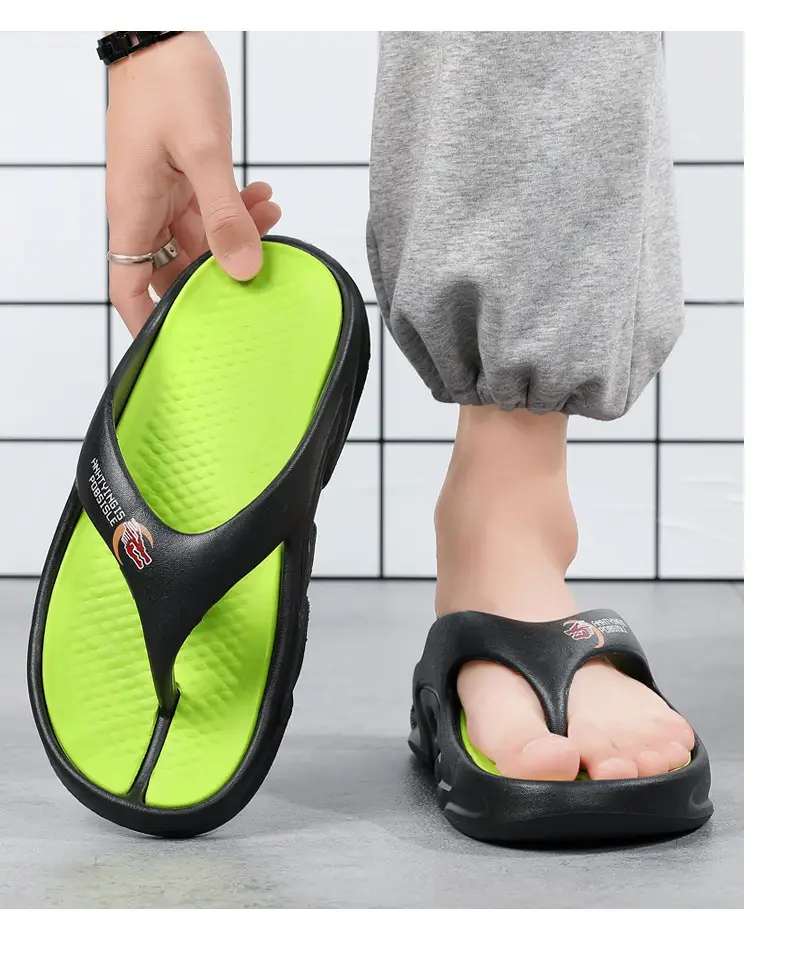 Summer Thick Sole Slip-resistant Anti-slip Flip-flops Men's Outer Wear Clip-legged EVA Slippers Couple's Personalized Beach Sandals for Men — feature 17