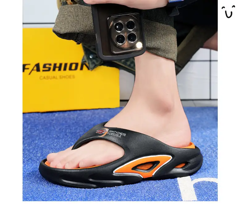 Summer Thick Sole Slip-resistant Anti-slip Flip-flops Men's Outer Wear Clip-legged EVA Slippers Couple's Personalized Beach Sandals for Men — feature 8