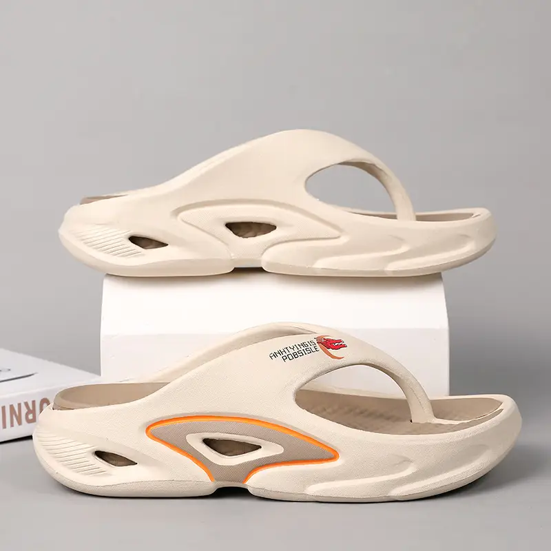 Summer Thick Sole Slip-resistant Anti-slip Flip-flops Men's Outer Wear Clip-legged EVA Slippers Couple's Personalized Beach Sandals for Men - Image 3