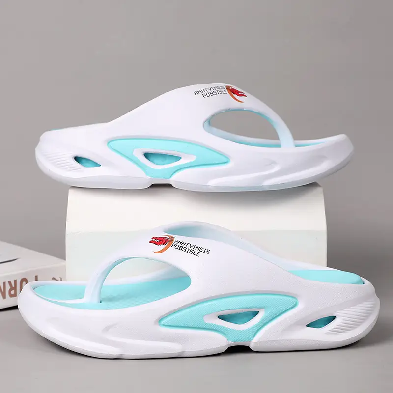 Summer Thick Sole Slip-resistant Anti-slip Flip-flops Men's Outer Wear Clip-legged EVA Slippers Couple's Personalized Beach Sandals for Men - Image 4