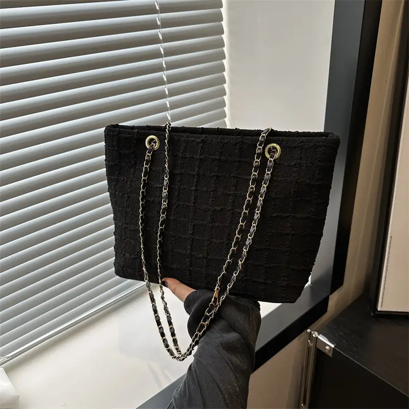 White Lace Chain Tote Bag for Women Spring Summer - Image 5