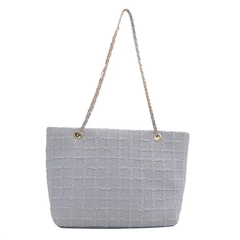 White Lace Chain Tote Bag for Women Spring Summer - Image 9