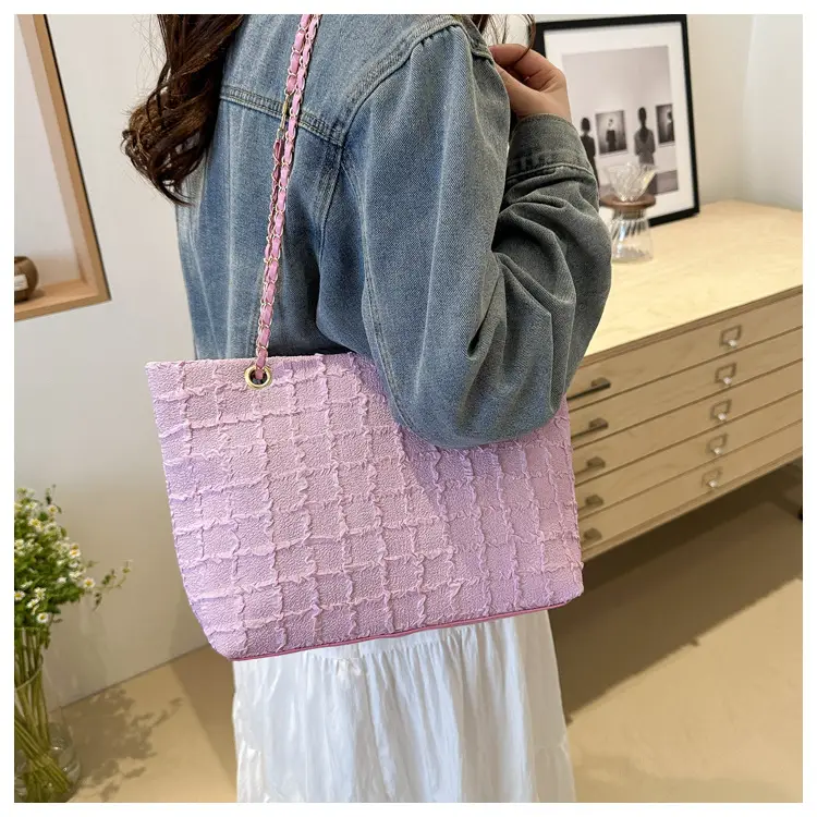 White Lace Chain Tote Bag for Women Spring Summer — feature 15