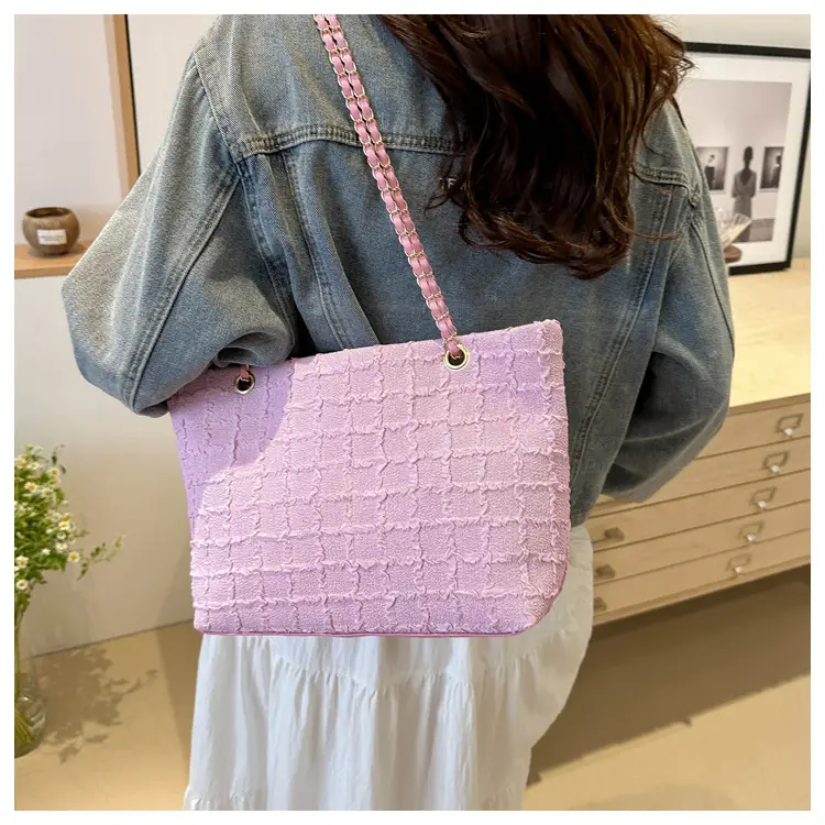 White Lace Chain Tote Bag for Women Spring Summer — feature 17