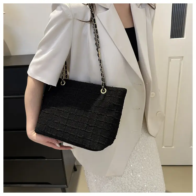 White Lace Chain Tote Bag for Women Spring Summer — feature 19