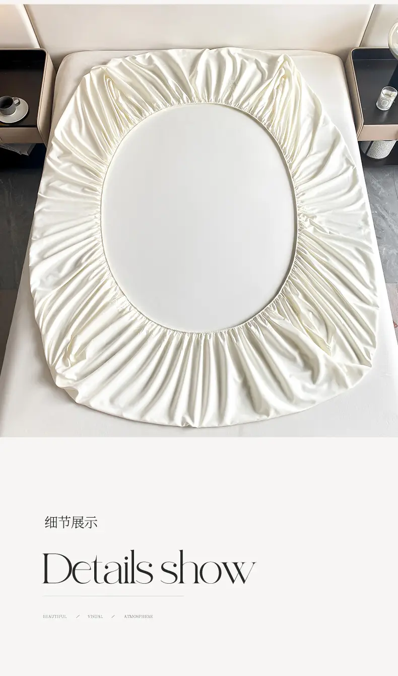 New Style Single-Layer Waterproof Cotton Mattress Cover, Light Luxury Solid Color Embroidered Mattress Protector, Urine Barrier, Washable, Exclusively for Cross-Border Supply — feature 16