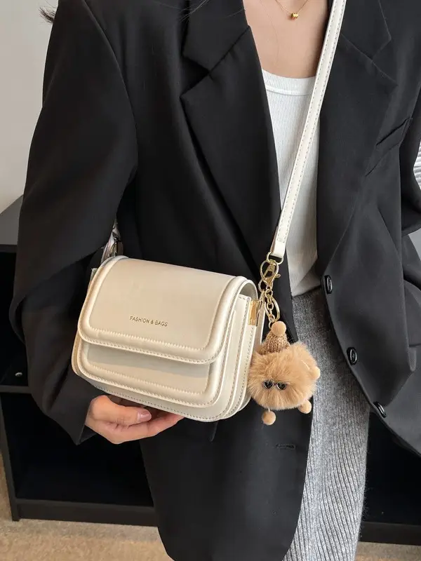 2024 Women's Crossbody Bag Brown Leather Small Square - Image 10