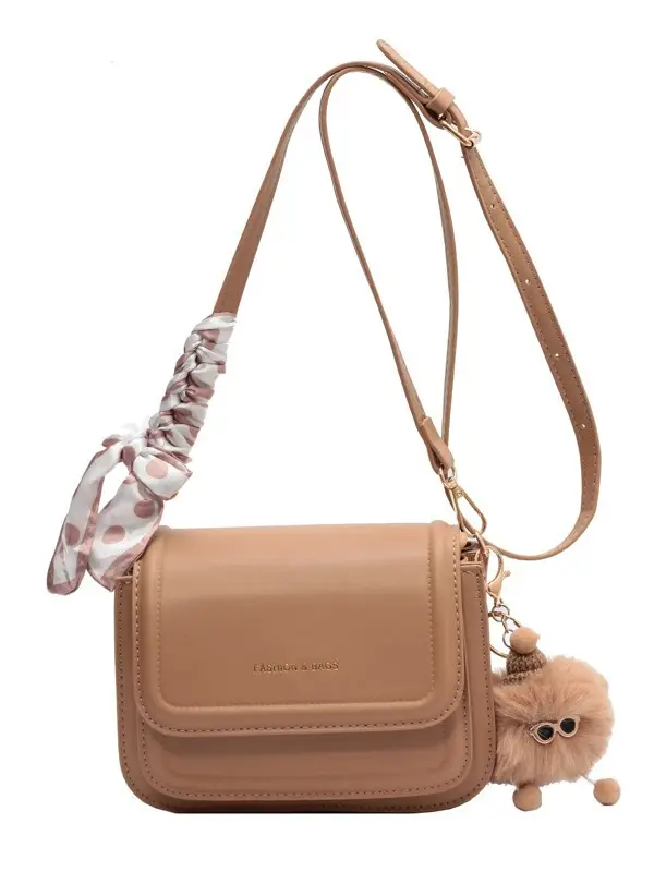 2024 Women's Crossbody Bag Brown Leather Small Square - Image 13
