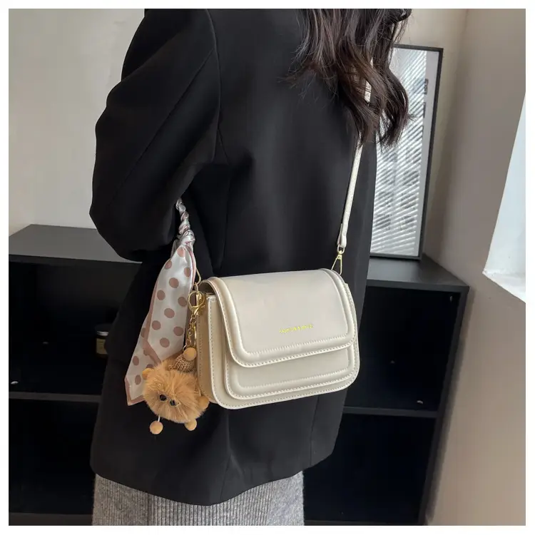 2024 Women's Crossbody Bag Brown Leather Small Square — feature 17