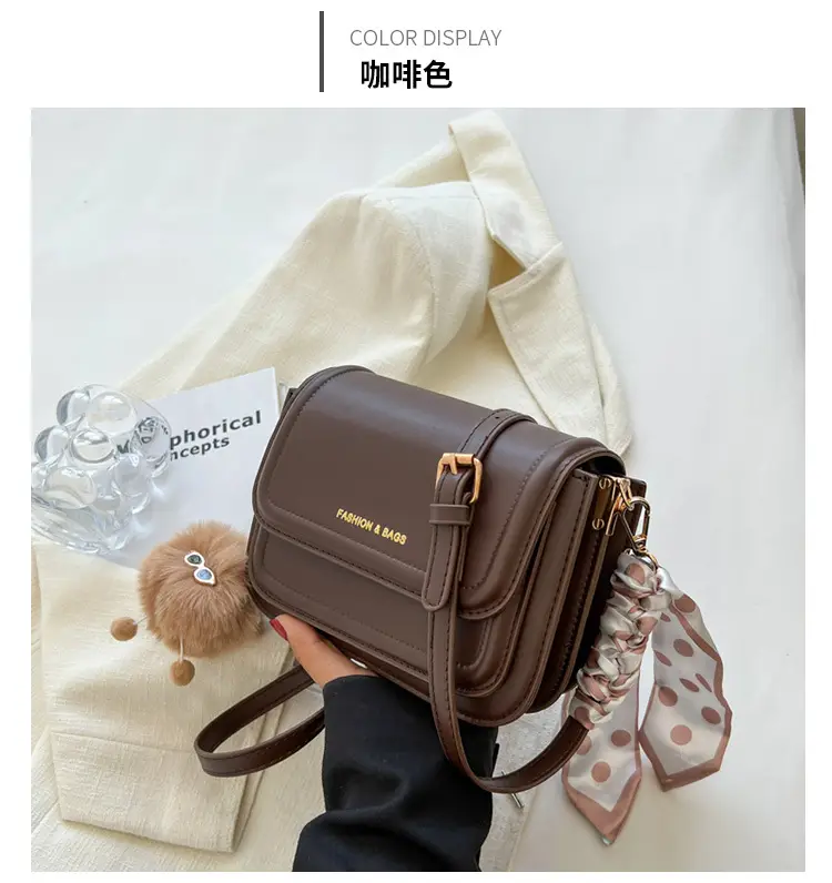 2024 Women's Crossbody Bag Brown Leather Small Square — feature 21