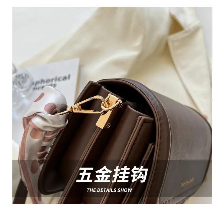 2024 Women's Crossbody Bag Brown Leather Small Square — feature 3