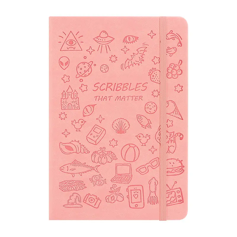 A5 Stamped Cartoon Notebook with Strap & Lock - Image 17