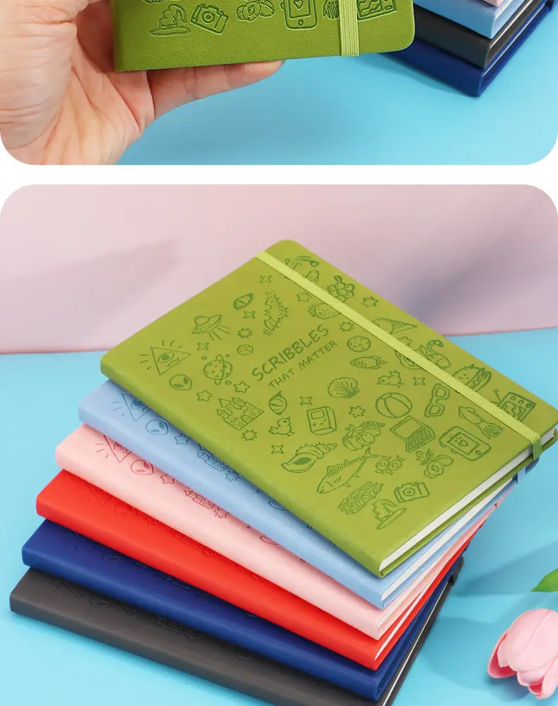 A5 Stamped Cartoon Notebook with Strap & Lock — feature 17