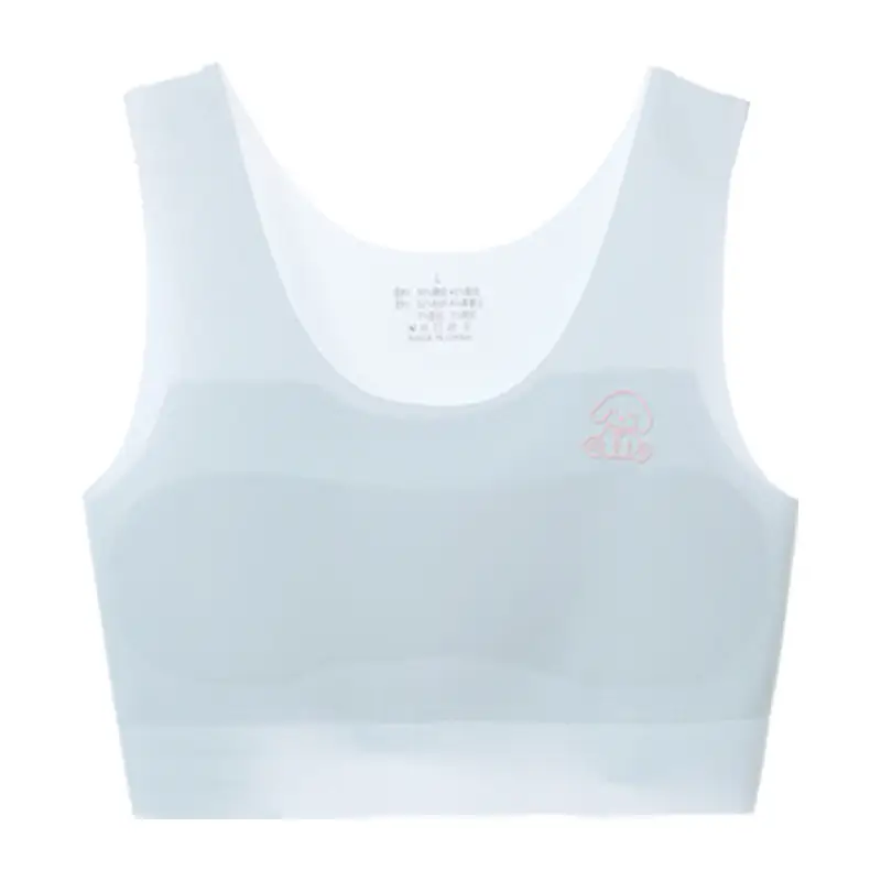 Children's Small Vest Development Period Ice Silk Girls' Underwear Girls' Big Children's Bra One Stage 12 Years Old and 10 Little Girls Thin