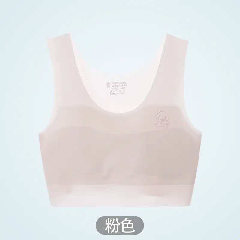 Children's Small Vest Development Period Ice Silk Girls' Underwear Girls' Big Children's Bra One Stage 12 Years Old and 10 Little Girls Thin