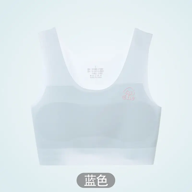 Children's Small Vest Development Period Ice Silk Girls' Underwear Girls' Big Children's Bra One Stage 12 Years Old and 10 Little Girls Thin