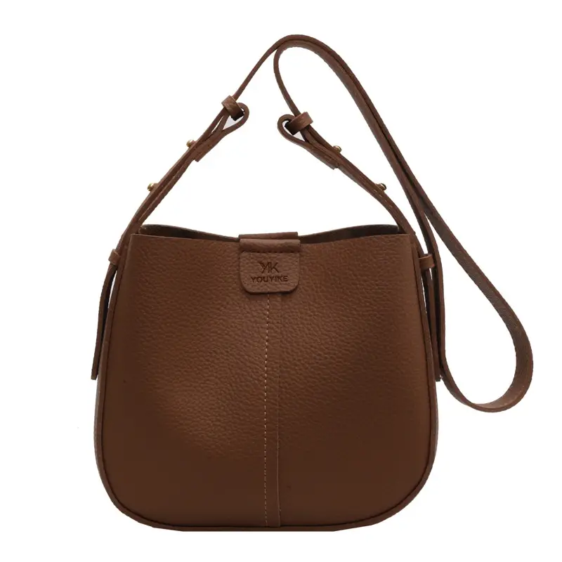 Women's Crossbody Bag Beige Leather Retro Commuter Style
