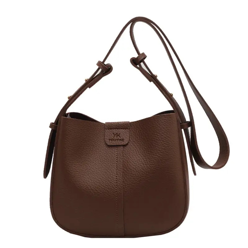 Women's Crossbody Bag Beige Leather Retro Commuter Style
