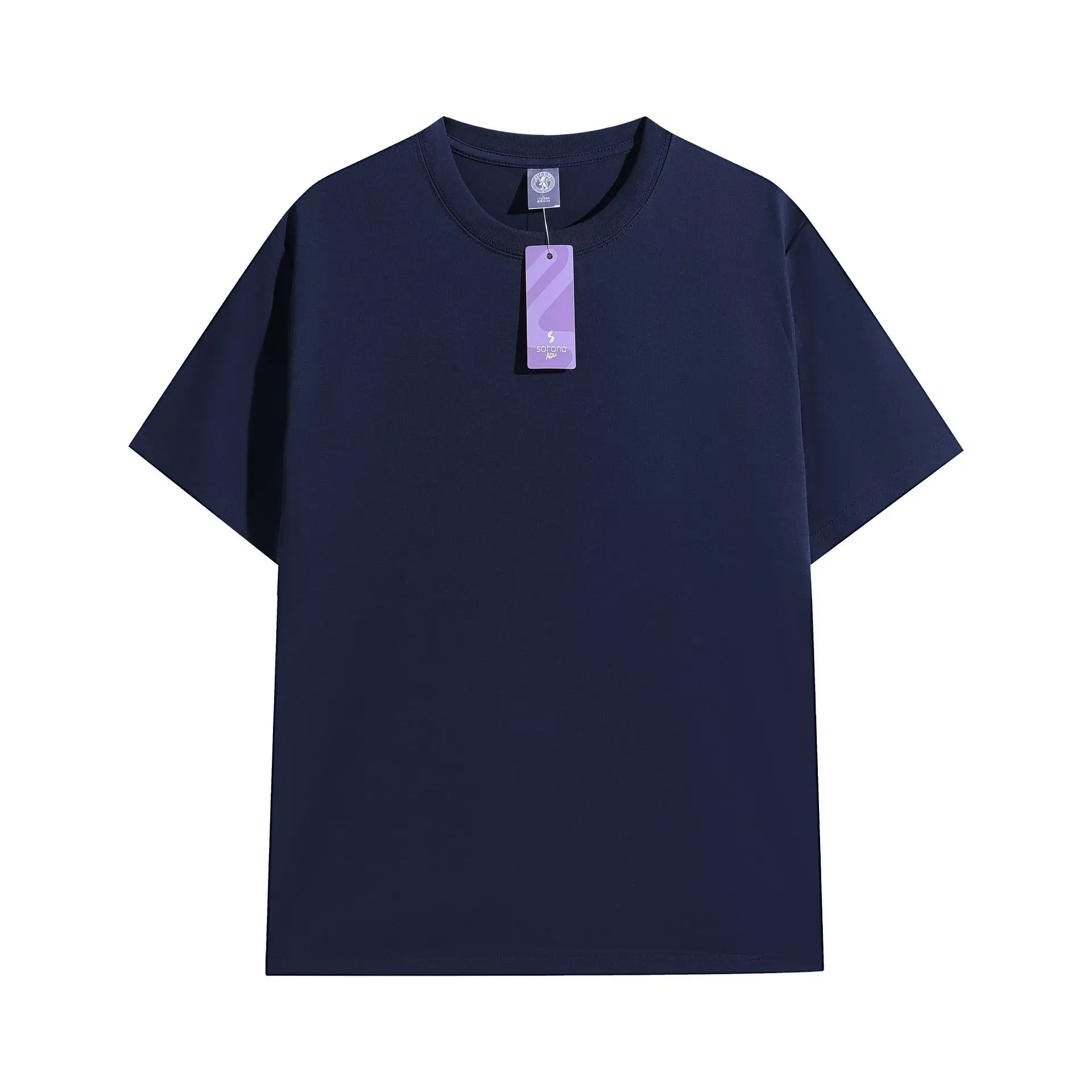 Men Cotton Tan Crewneck T-Shirt Short Sleeve - Image 3