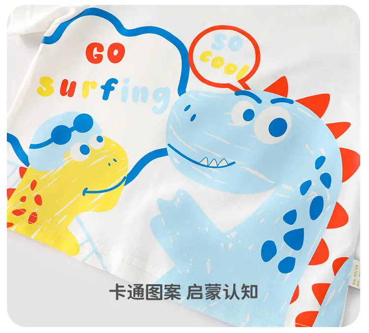 Boys Cotton Short Sleeve T-Shirt with Cartoon Design — feature 11