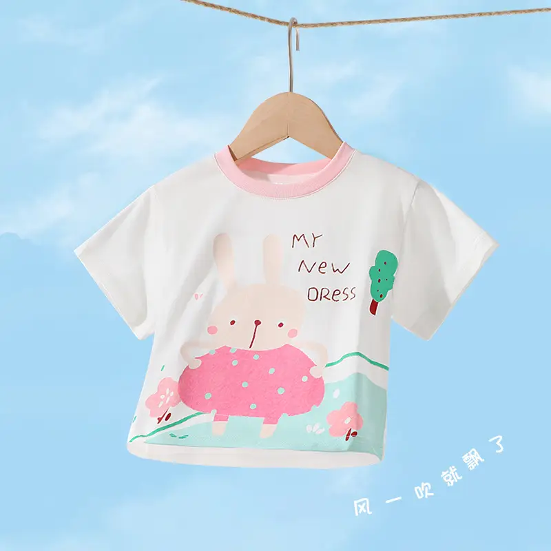 Boys Cotton Short Sleeve T-Shirt with Cartoon Design - Image 3