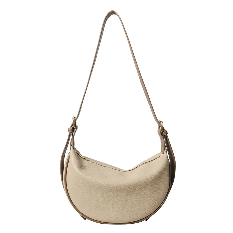 Vintage Underarm Crossbody Bag Brown Large Capacity - Image 4