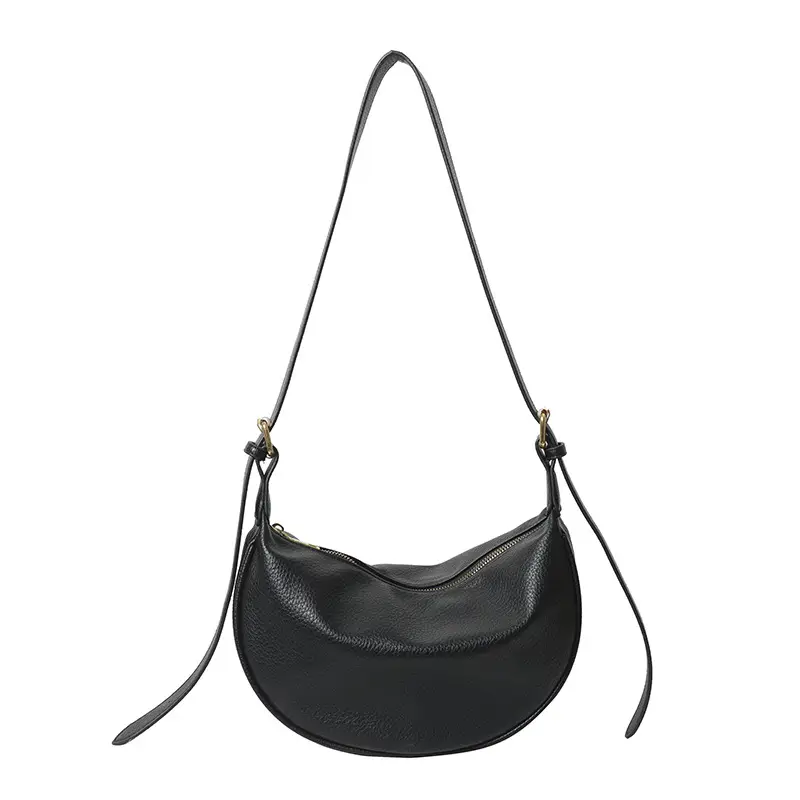 Vintage Underarm Crossbody Bag Brown Large Capacity - Image 3