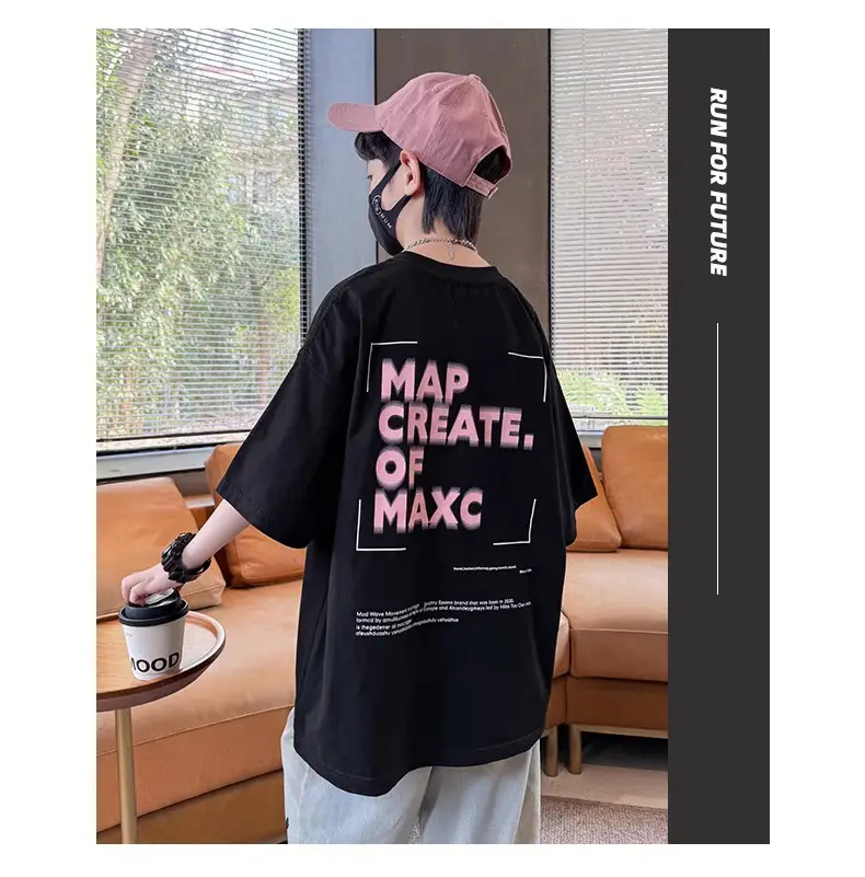 Kids Cotton Map T-Shirt Black Summer 2024 — feature 18