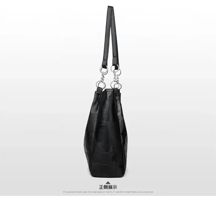 Black PU Leather Shoulder Bag for Women College Student — feature 20